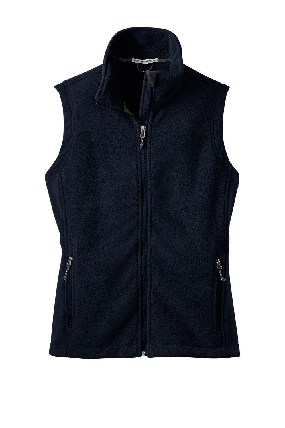 Port Authority L219 Womens Full Zip Fleece Vest True Navy Blue Flat Front