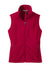 Port Authority L219 Womens Full Zip Fleece Vest True Red Flat Front