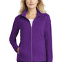 Port Authority Womens Pill Resistant Microfleece Full Zip Jacket - Amethyst Purple