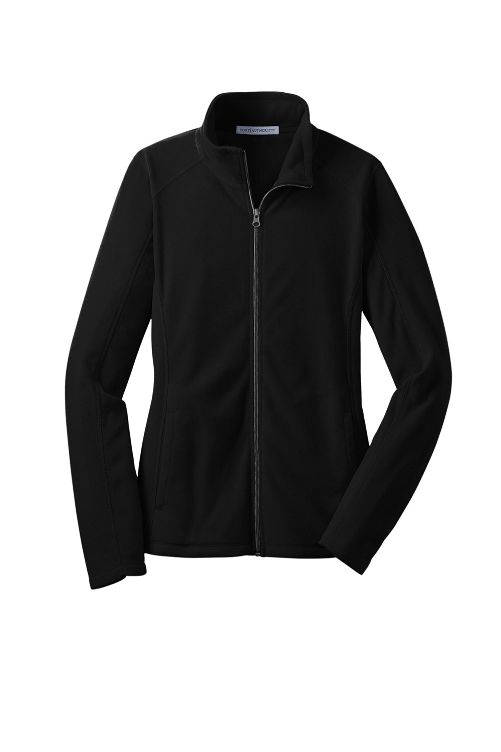 Port Authority L223 Womens Pill Resistant Microfleece Full Zip Jacket Black Flat Front