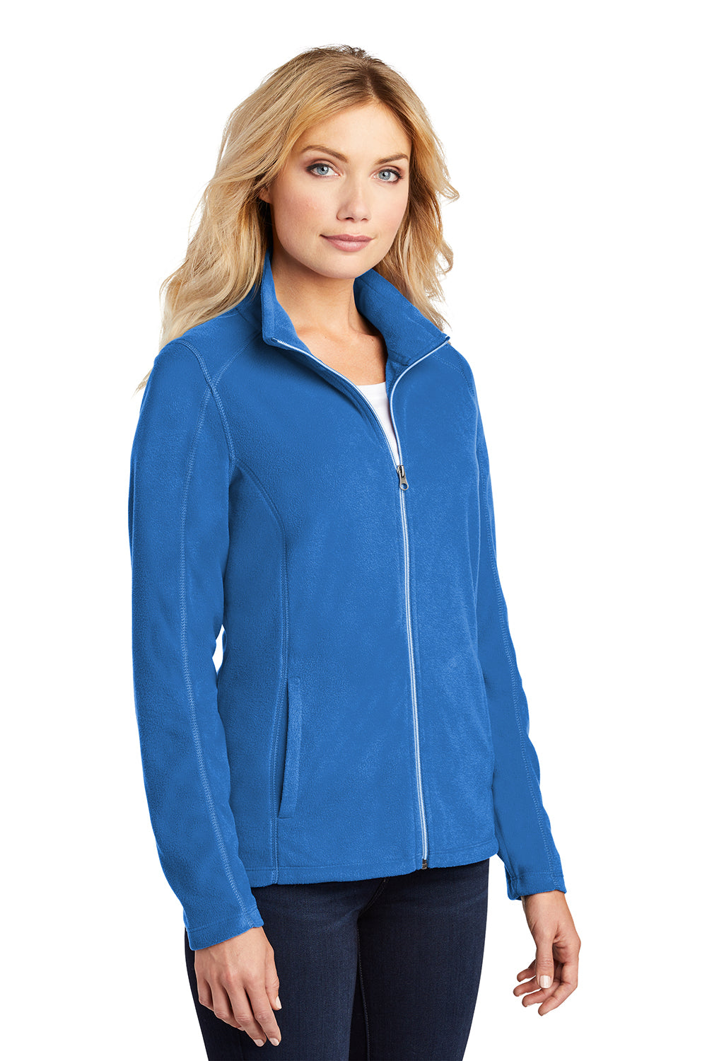 Port Authority L223 Womens Pill Resistant Microfleece Full Zip Jacket Light Royal Blue Model 3q