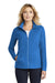 Port Authority L223 Womens Pill Resistant Microfleece Full Zip Jacket Light Royal Blue Model Front