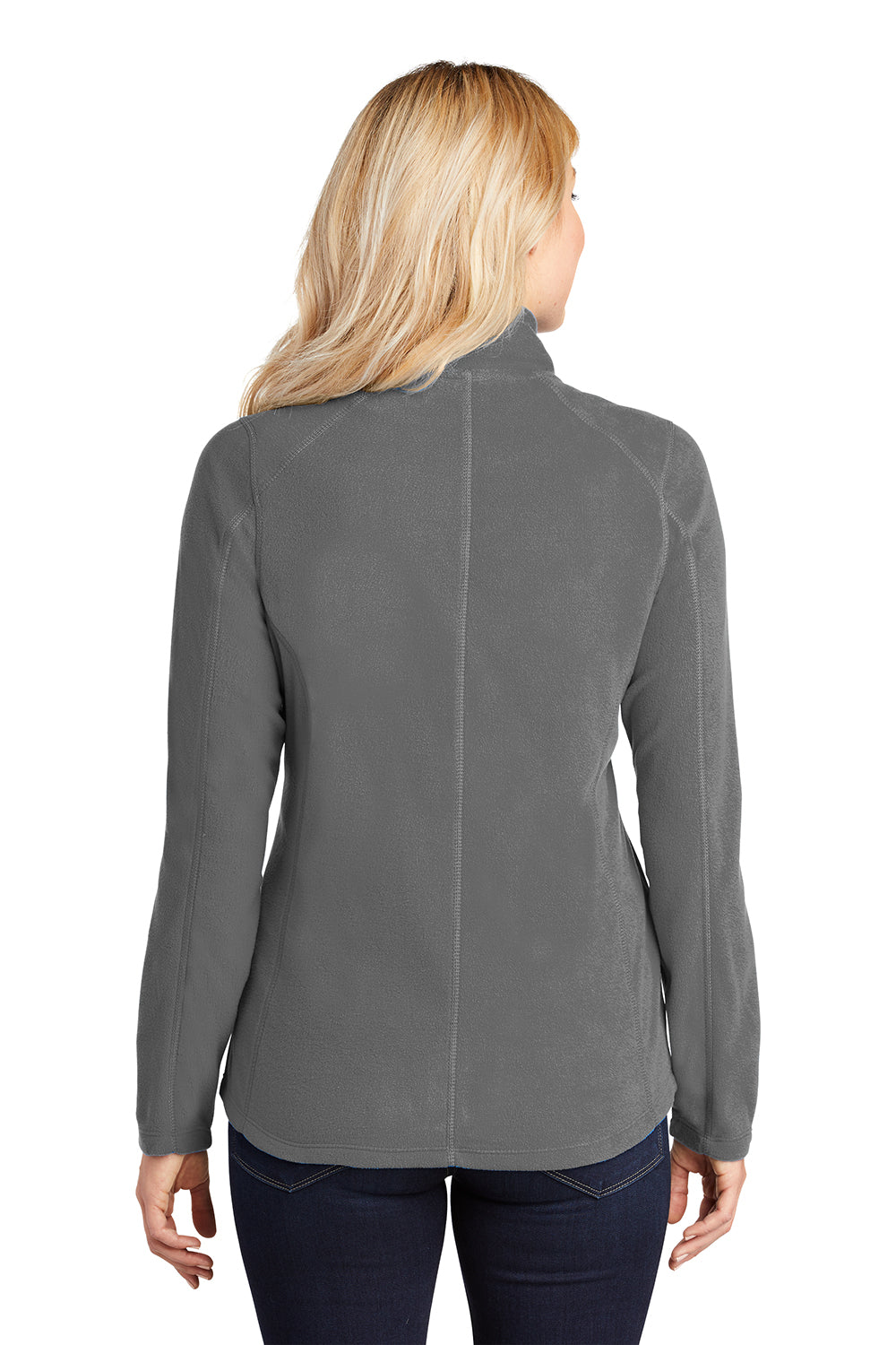 Port Authority L223 Womens Pill Resistant Microfleece Full Zip Jacket Pearl Grey Model Back