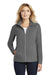 Port Authority L223 Womens Pill Resistant Microfleece Full Zip Jacket Pearl Grey Model Front