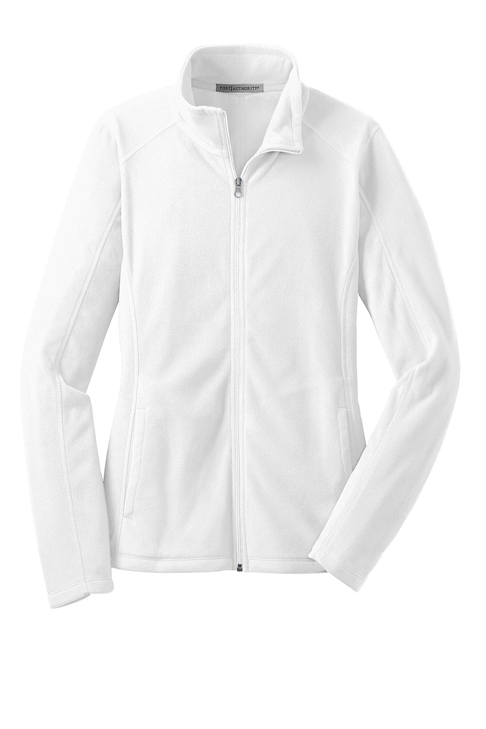 Port Authority L223 Womens Pill Resistant Microfleece Full Zip Jacket White Flat Front