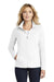 Port Authority L223 Womens Pill Resistant Microfleece Full Zip Jacket White Model Front