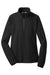 Port Authority L224 Womens Pill Resistant Microfleece 1/4 Zip Sweatshirt Black Flat Front