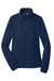 Port Authority L224 Womens Pill Resistant Microfleece 1/4 Zip Sweatshirt True Navy Blue Flat Front