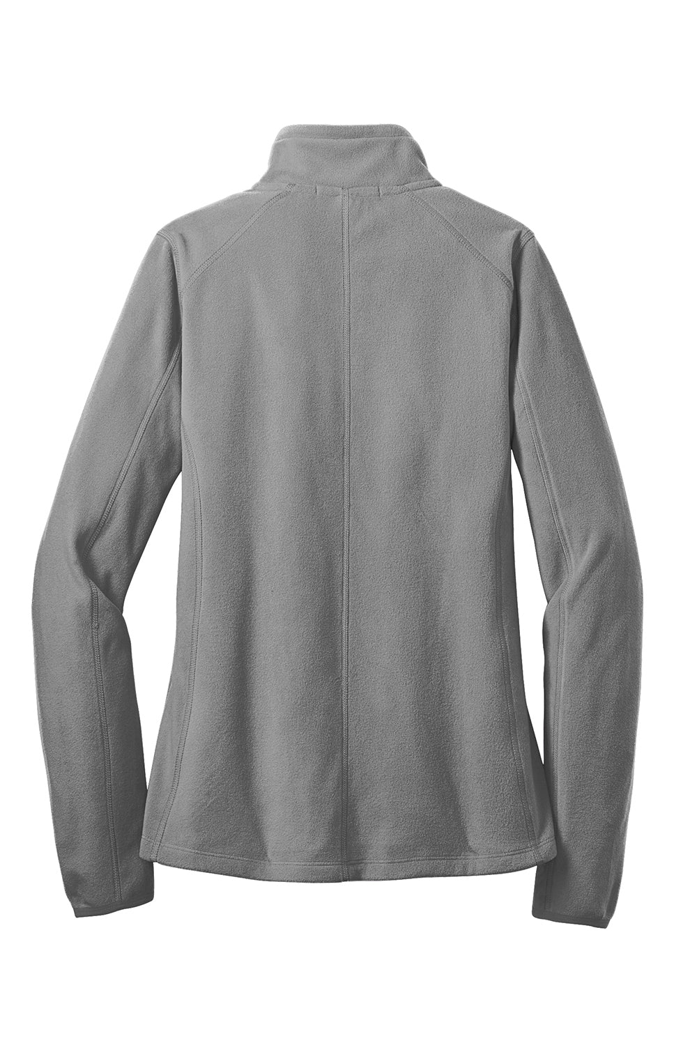 Port Authority L224 Womens Pill Resistant Microfleece 1/4 Zip Sweatshirt Pearl Grey Flat Back