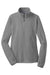 Port Authority L224 Womens Pill Resistant Microfleece 1/4 Zip Sweatshirt Pearl Grey Flat Front