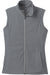 Port Authority L226 Womens Pill Resistant Microfleece Full Zip Vest Pearl Grey Flat Front