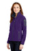 Port Authority L229 Womens Full Zip Fleece Jacket Bright Purple/Battleship Grey Model 3q