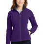 Port Authority Womens Full Zip Fleece Jacket - Bright Purple/Battleship Grey - Closeout