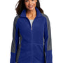 Port Authority Womens Full Zip Microfleece Jacket - Patriot Blue/Battleship Grey