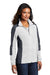 Port Authority L230 Womens Full Zip Microfleece Jacket White/Battleship Grey Model 3q