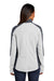 Port Authority L230 Womens Full Zip Microfleece Jacket White/Battleship Grey Model Back