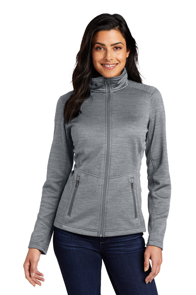 Port Authority L231 Womens Full Zip Fleece Jacket Grey Model Front