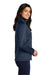 Port Authority L231 Womens Full Zip Fleece Jacket Navy Blue Model Side