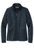 Port Authority L232 Womens Full Zip Sweater Fleece Jacket Heather River Navy Blue Flat Front