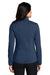 Port Authority L232 Womens Full Zip Sweater Fleece Jacket Heather River Navy Blue Model Back