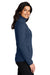 Port Authority L232 Womens Full Zip Sweater Fleece Jacket Heather River Navy Blue Model Side