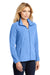 Port Authority L235 Womens Pill Resistant Heather Microfleece Full Zip Sweatshirt Heather Light Royal Blue Model 3q