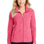 Port Authority Womens Pill Resistant Heather Microfleece Full Zip Sweatshirt - Heather Raspberry Pink