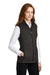 Port Authority L236 Womens Sweater Fleece Full Zip Vest Heather Black Model 3q