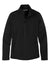 Port Authority L239 Womens Grid Fleece Full Zip Jacket Deep Black Flat Front