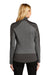 Port Authority L239 Womens Grid Fleece Full Zip Jacket Heather Smoke Grey/Smoke Grey Model Back