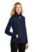 Port Authority L239 Womens Grid Fleece Full Zip Jacket River Navy Blue Model 3q