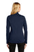 Port Authority L239 Womens Grid Fleece Full Zip Jacket River Navy Blue Model Back