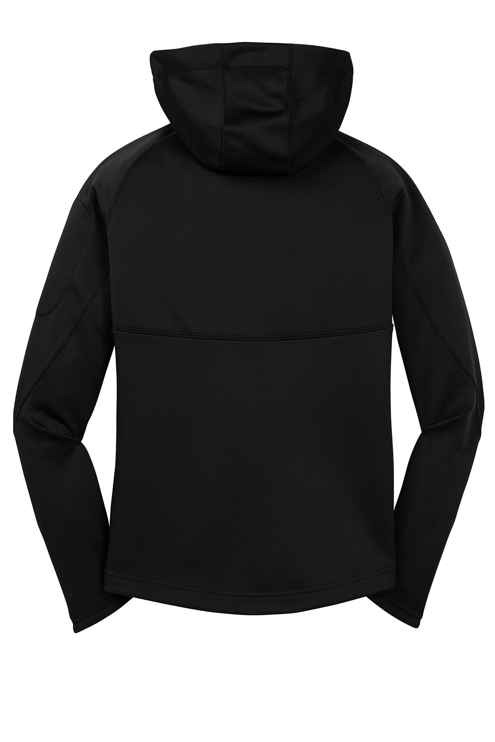 Sport-Tek L248 Womens Tech Moisture Wicking Fleece Full Zip Hooded Sweatshirt Hoodie Black Flat Back