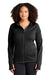 Sport-Tek L248 Womens Tech Moisture Wicking Fleece Full Zip Hooded Sweatshirt Hoodie Black Model Front