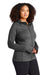 Sport-Tek L248 Womens Tech Moisture Wicking Fleece Full Zip Hooded Sweatshirt Hoodie Heather Graphite Grey Model 3q