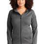 Sport-Tek Womens Tech Moisture Wicking Fleece Full Zip Hooded Sweatshirt Hoodie - Heather Graphite Grey