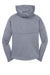 Sport-Tek L248 Womens Tech Moisture Wicking Fleece Full Zip Hooded Sweatshirt Hoodie Heather Grey Flat Back