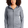 Sport-Tek Womens Tech Moisture Wicking Fleece Full Zip Hooded Sweatshirt Hoodie - Heather Grey