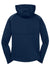 Sport-Tek L248 Womens Tech Moisture Wicking Fleece Full Zip Hooded Sweatshirt Hoodie True Navy Blue Flat Back