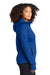 Sport-Tek L248 Womens Tech Moisture Wicking Fleece Full Zip Hooded Sweatshirt Hoodie True Royal Blue Model Side