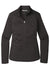 Port Authority L249 Womens Diamond Fleece Full Zip Jacket Heather Dark Charcoal Grey Flat Front