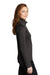 Port Authority L249 Womens Diamond Fleece Full Zip Jacket Heather Dark Charcoal Grey Model Side