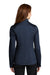 Port Authority L249 Womens Diamond Fleece Full Zip Jacket Heather Dress Blue Navy Model Back