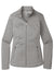 Port Authority L249 Womens Diamond Fleece Full Zip Jacket Heather Gusty Grey Flat Front