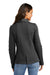 Port Authority L298 Womens Button Down Fleece Blazer Heather Dark Charcoal Grey Model Back