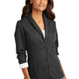 Port Authority Womens Button Down Fleece Blazer - Heather Dark Charcoal Grey