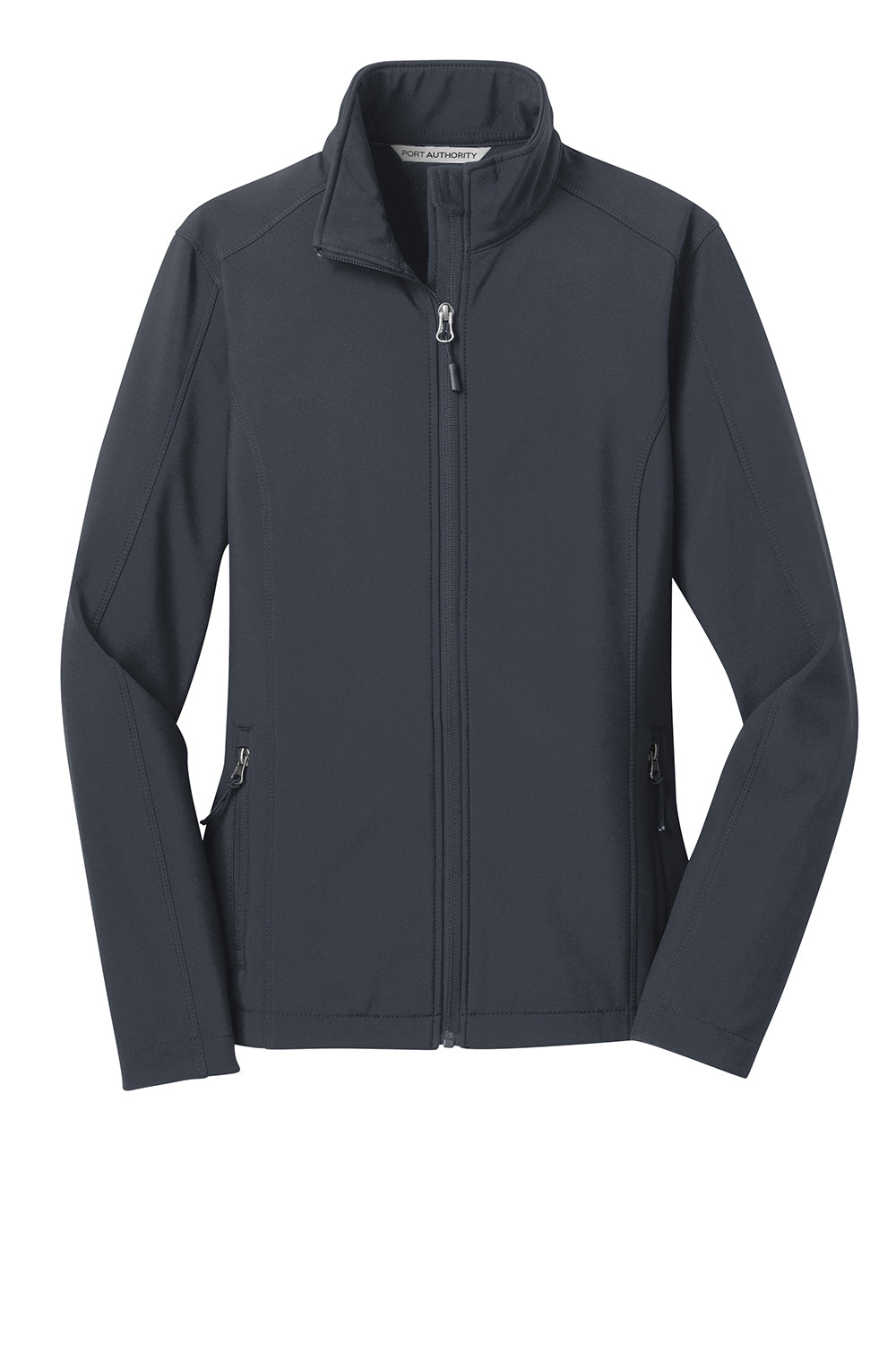 Port Authority L317 Womens Core Wind & Water Resistant Full Zip Jacket Battleship Grey Flat Front