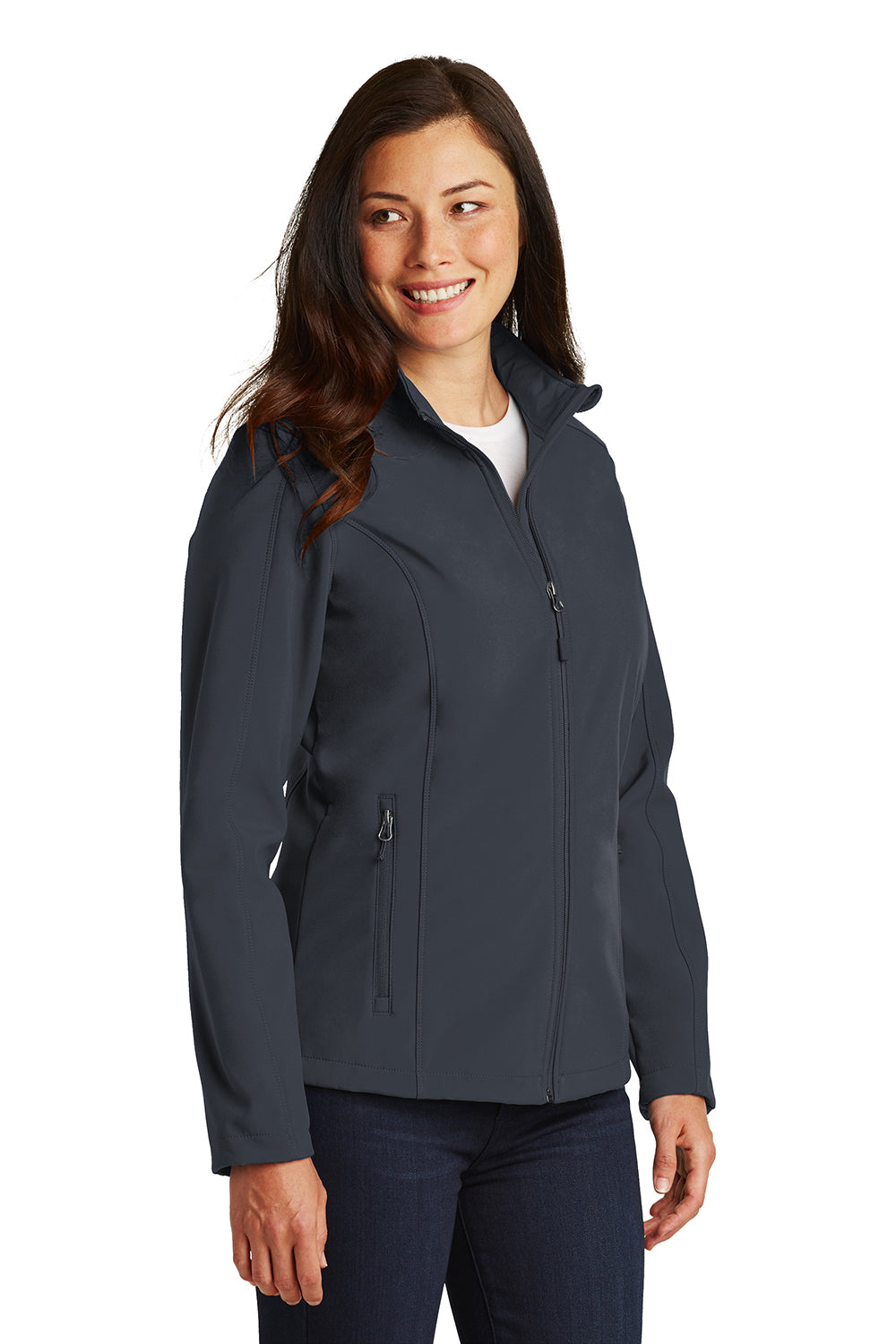 Port Authority L317 Womens Core Wind & Water Resistant Full Zip Jacket Battleship Grey Model 3q