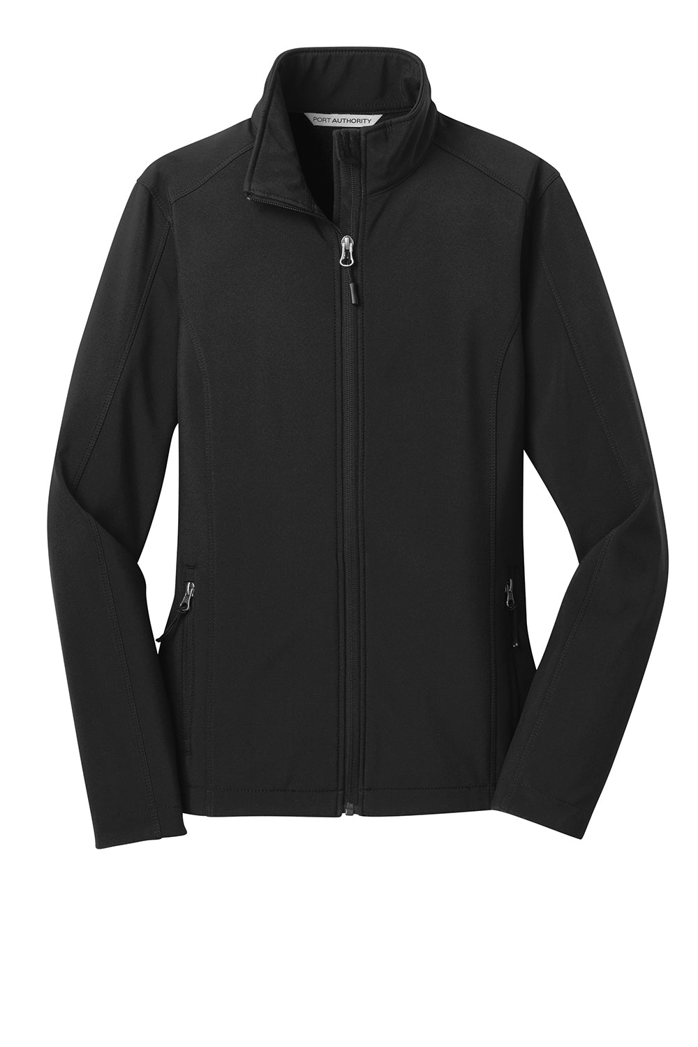 Port Authority L317 Womens Core Wind & Water Resistant Full Zip Jacket Black Flat Front