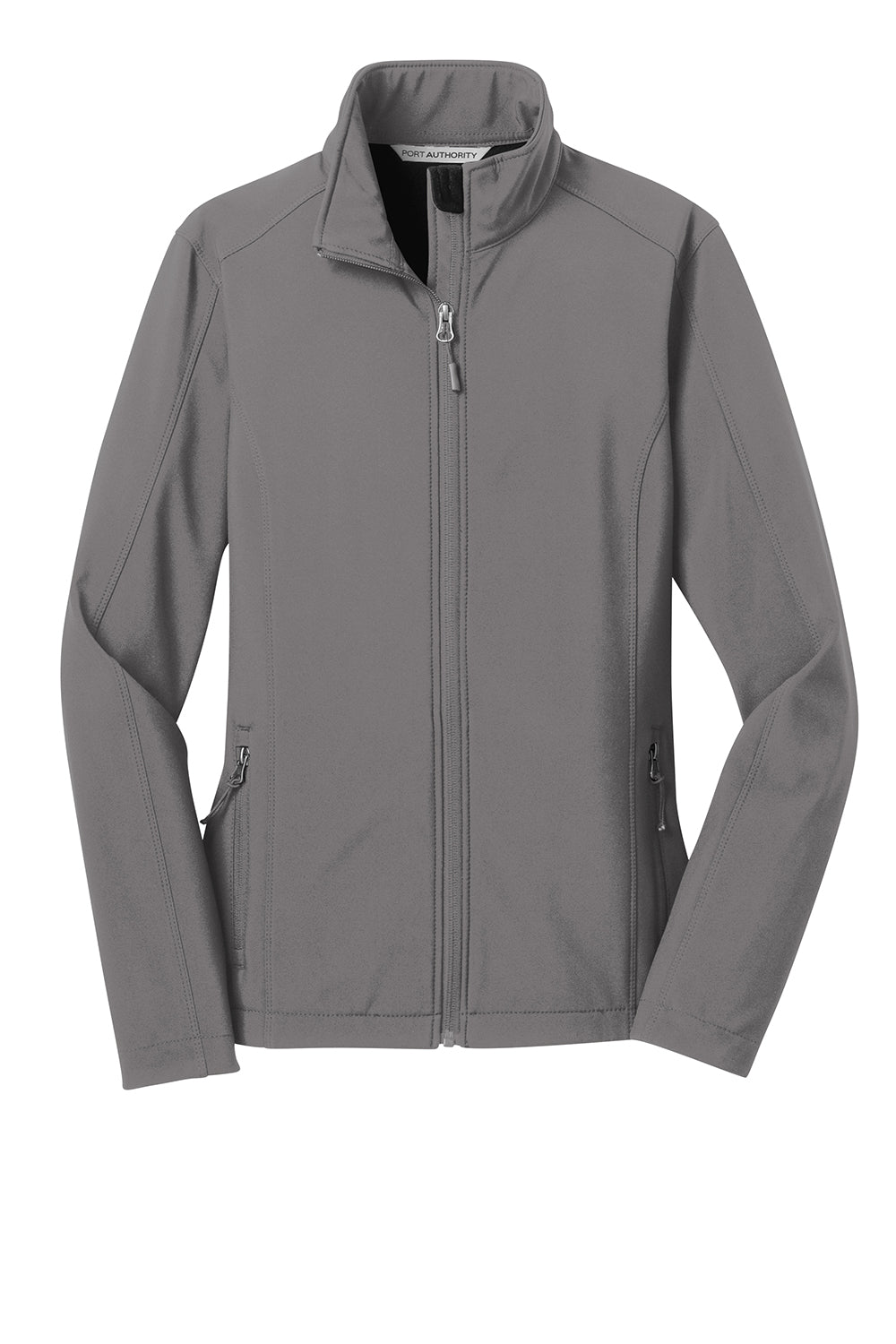 Port Authority L317 Womens Core Wind & Water Resistant Full Zip Jacket Deep Smoke Grey Flat Front